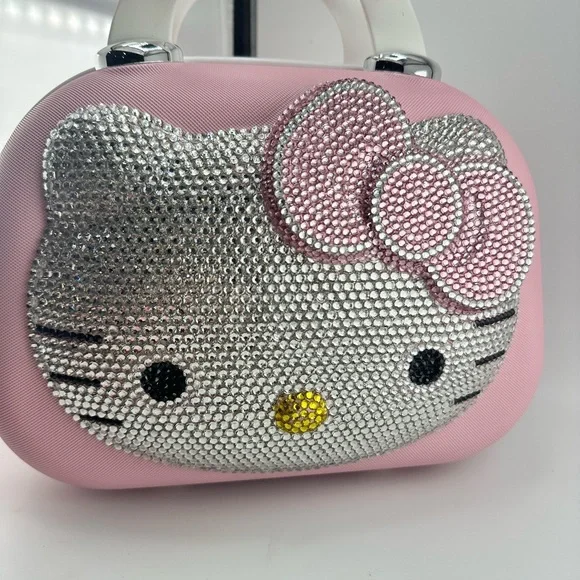 Bling ✨ Pink Hello Kitty Makeup Case- Hardshell Brand new - Picture 2 of 5